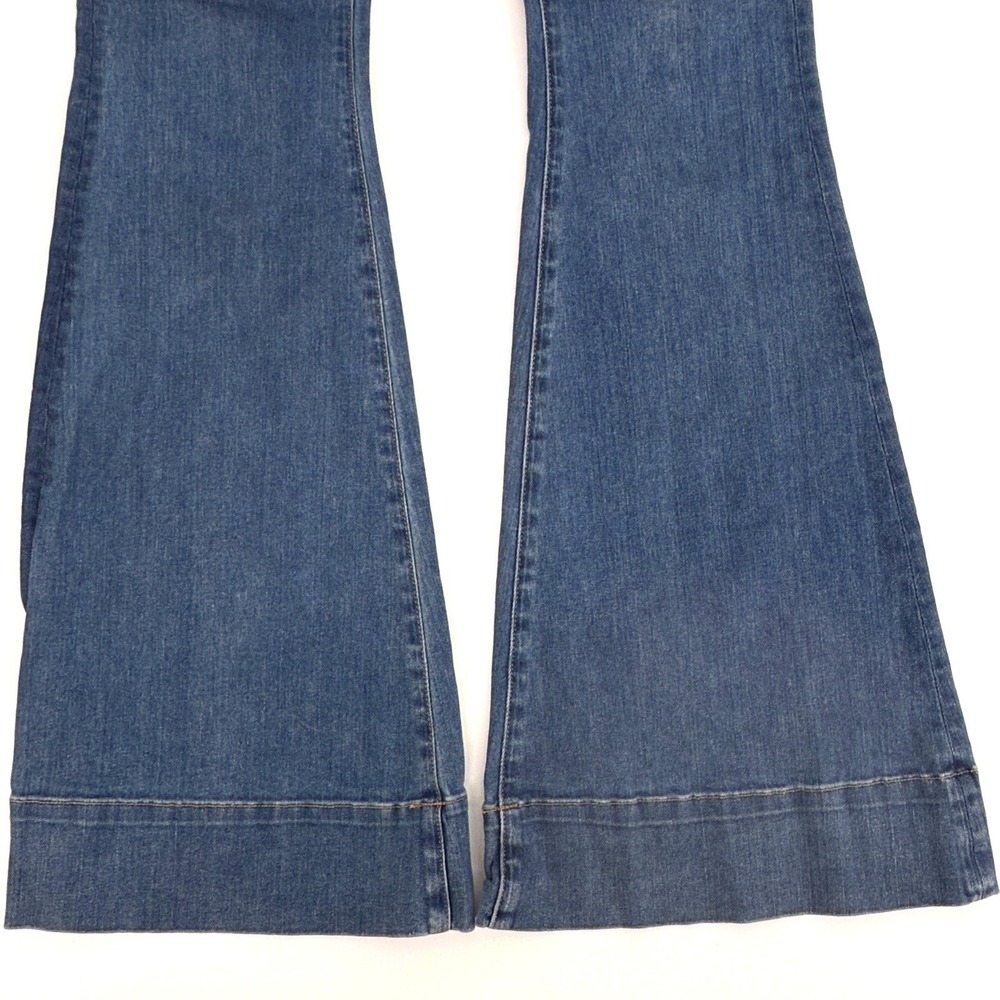 Veronica Beard Sheridan Jeans Womens 27 Blue Exaggerated Flare High Rise Airway - Picture 6 of 16